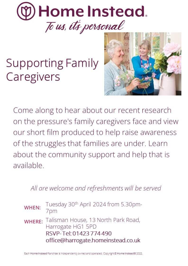Home Instead are hosting a free event to raise awareness of the challenges for family carers